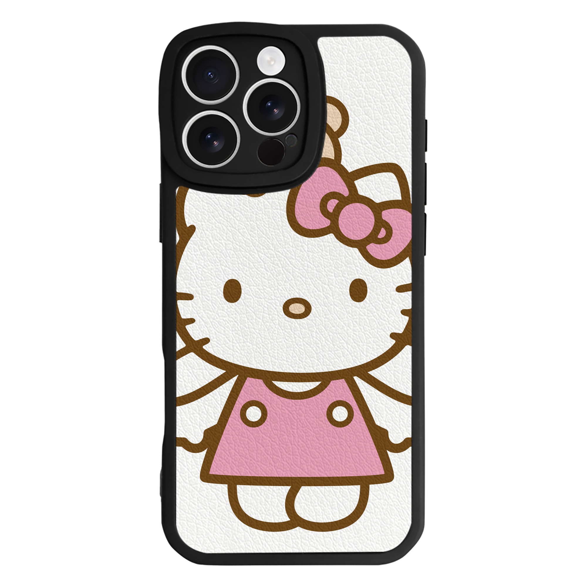 （画像用） Hello Kitty ハローキティ 【iPhone 16シリーズ対応】シリコンスマホケース（レザー調） 材質：シリコン